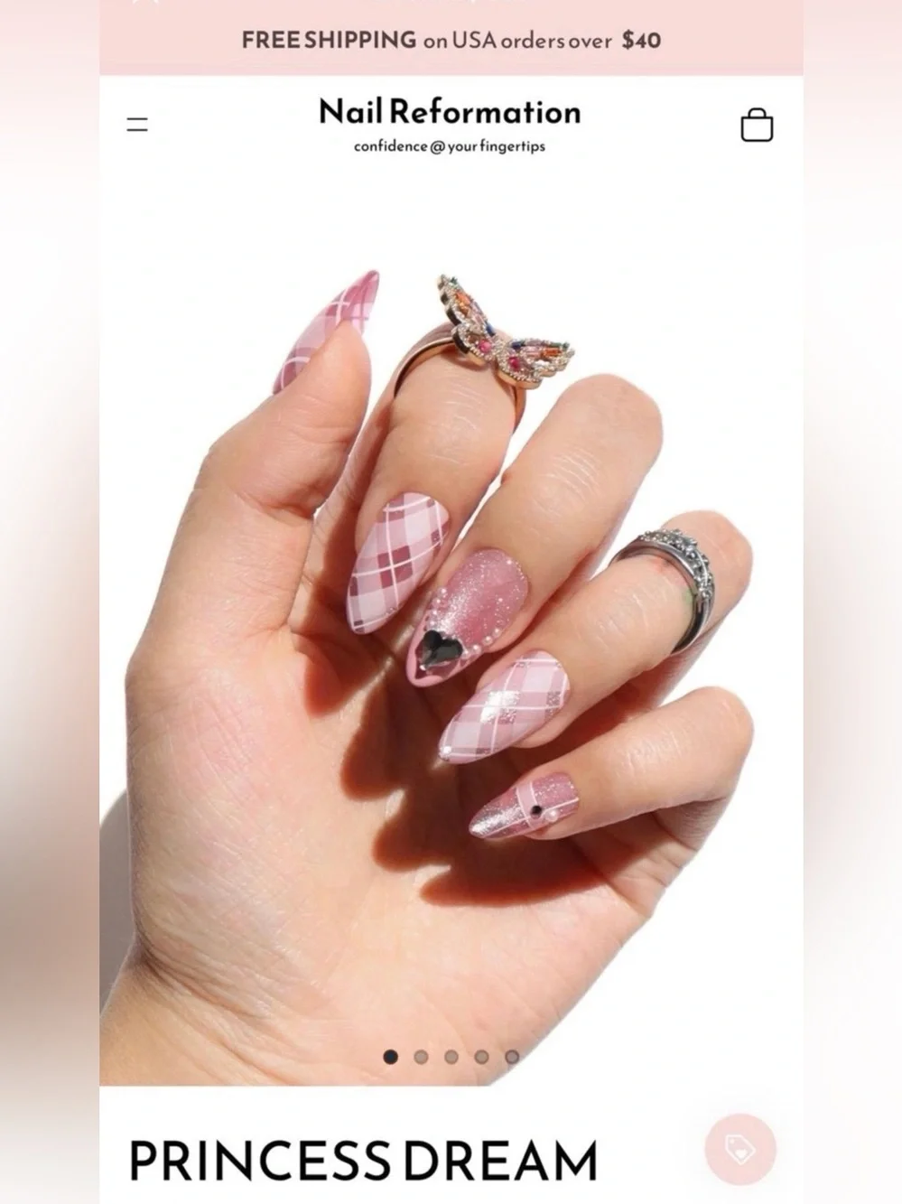 (2) Sets of Nail Reformation Press On Nail Kits - Princess Dreams and French Dip